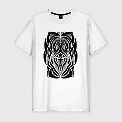 Футболка slim-fit Tribal Abstract Mask, цвет: белый