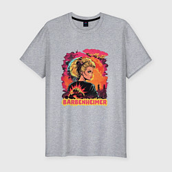 Футболка slim-fit Barbenheimer Barbie Oppenheimer, цвет: меланж