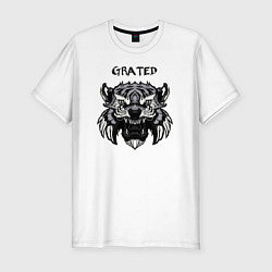 Футболка slim-fit Grated - Tiger, цвет: белый