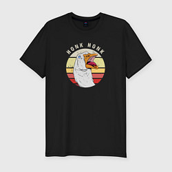 Футболка slim-fit Honk honk retro, цвет: черный