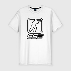 Футболка slim-fit CS2 logo, цвет: белый