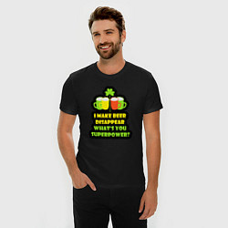 Футболка slim-fit Beer disappear, цвет: черный — фото 2