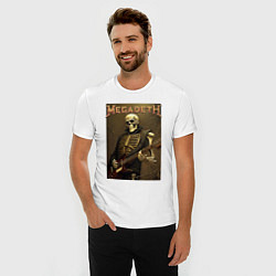 Футболка slim-fit Megadeth - skeleton - heavy metal, цвет: белый — фото 2