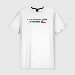 Футболка slim-fit Counter strike 2 orange logo, цвет: белый