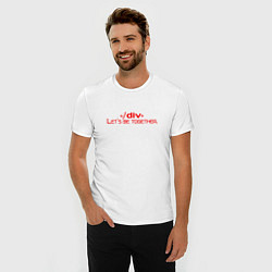 Футболка slim-fit Div - Lets be together, цвет: белый — фото 2