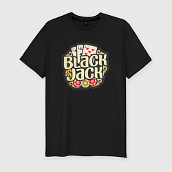 Футболка slim-fit Blackjack, цвет: черный