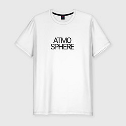 Футболка slim-fit Атмосфера split минимал черный, цвет: белый