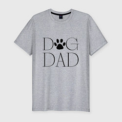 Футболка slim-fit Папа собаки, цвет: меланж