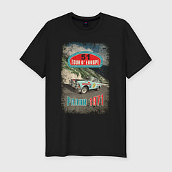 Футболка slim-fit Ралли 1971, цвет: черный