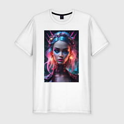 Мужская slim-футболка Барби в стиле рок - нейросеть