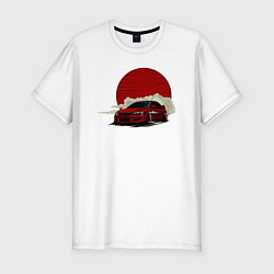 Футболка slim-fit Mitsubishi Evo 8, цвет: белый