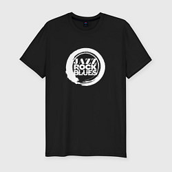 Футболка slim-fit Jazz rock blues 2, цвет: черный