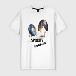 Футболка slim-fit Spooky season, цвет: белый