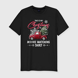 Футболка slim-fit Movie watching shirt, цвет: черный