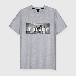 Мужская slim-футболка Moscow-City