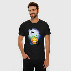 Футболка slim-fit Ночь на halloween, цвет: черный — фото 2