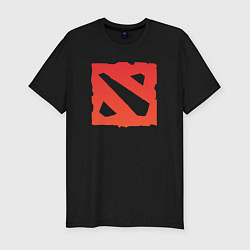 Футболка slim-fit Dota 2 логотип, цвет: черный