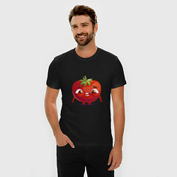 Футболка slim-fit Милая помидорка, цвет: черный — фото 2