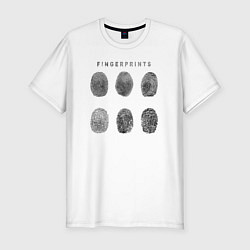 Мужская slim-футболка Fingerprints