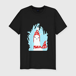 Футболка slim-fit Лама - альпака в шапочке, цвет: черный