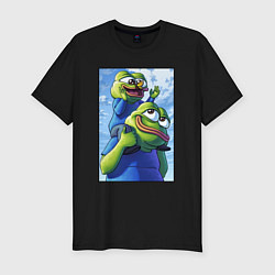 Футболка slim-fit Pepe dad, цвет: черный