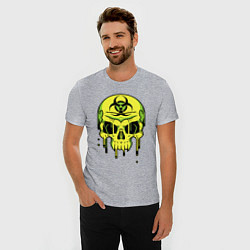 Футболка slim-fit Biohazard skull, цвет: меланж — фото 2