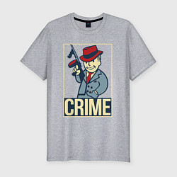 Футболка slim-fit Vault crime, цвет: меланж