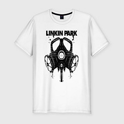 Футболка slim-fit Linkin Park - gas mask, цвет: белый