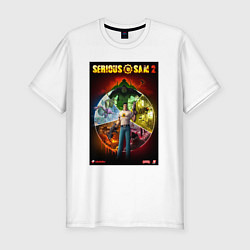 Футболка slim-fit Serious Sam 2 - all bosses, цвет: белый