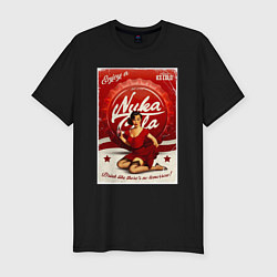 Футболка slim-fit Фоллаут - nuka cola pin-up girl, цвет: черный