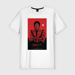 Футболка slim-fit Michael Jackson - thriller, цвет: белый