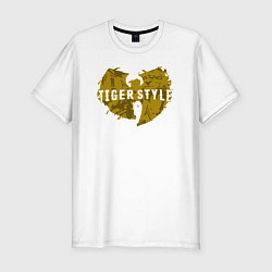 Футболка slim-fit Tiger style, цвет: белый