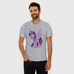 Футболка slim-fit Твайлайт Спаркл из My Little Pony в кино, цвет: меланж — фото 2