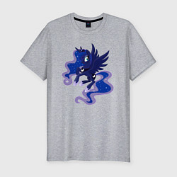 Футболка slim-fit Принцесса Луна из My Little Pony в кино, цвет: меланж