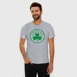 Футболка slim-fit Boston Celtics clover, цвет: меланж — фото 2