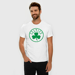Футболка slim-fit Boston Celtics clover, цвет: белый — фото 2