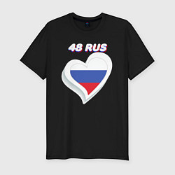 Футболка slim-fit 48 регион Липецкая область, цвет: черный