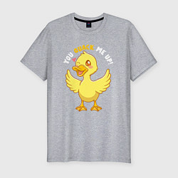 Футболка slim-fit Duck quack, цвет: меланж