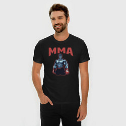 Футболка slim-fit MMA боец, цвет: черный — фото 2