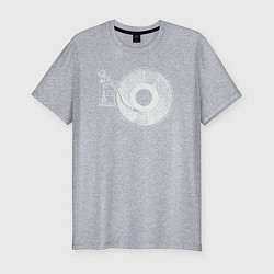 Мужская slim-футболка Music vinyl