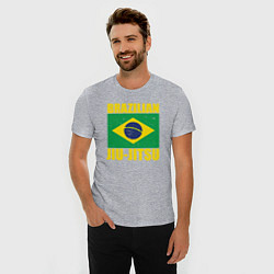Футболка slim-fit Brazilian jiu-jitsu, цвет: меланж — фото 2