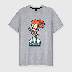 Футболка slim-fit David Bowie - Its a wonderful life on mars, цвет: меланж