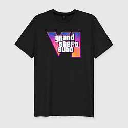 Футболка slim-fit GTA 6 logo, цвет: черный