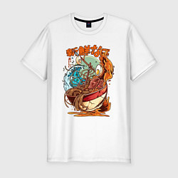 Футболка slim-fit Рамен японский суп, цвет: белый