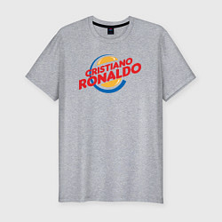 Футболка slim-fit Ronaldo burger, цвет: меланж