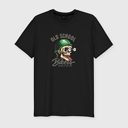 Футболка slim-fit Я старый байкер, цвет: черный