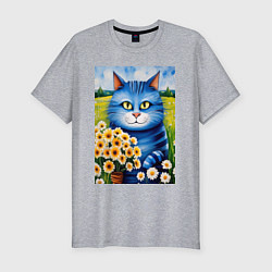 Мужская slim-футболка Мартовский кот