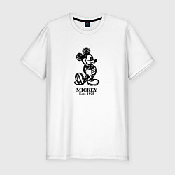 Футболка slim-fit Mickey classic: origin 1928, цвет: белый