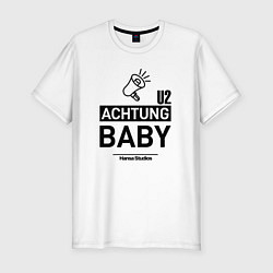Футболка slim-fit U2 - Achtung Baby hansa studio berlin, цвет: белый