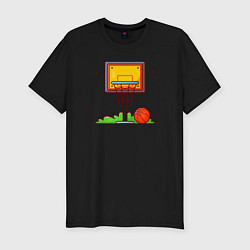 Футболка slim-fit Уличный баскетбол, цвет: черный